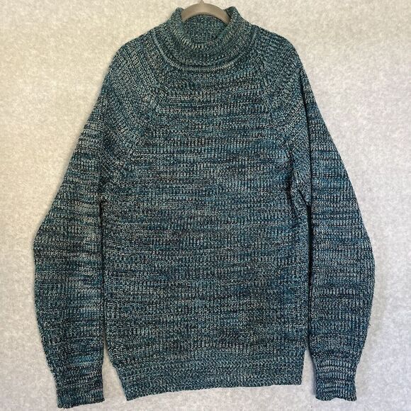 Sweaters - Vintage Barnaby Marled Turtleneck Sweater Large Multi Full Length Grandpa Unisex